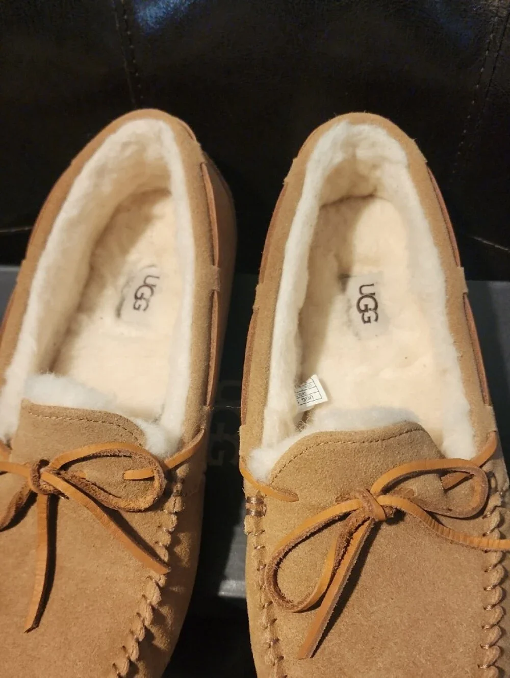 UGG Men's Wheat Suede Moccasin Slippers